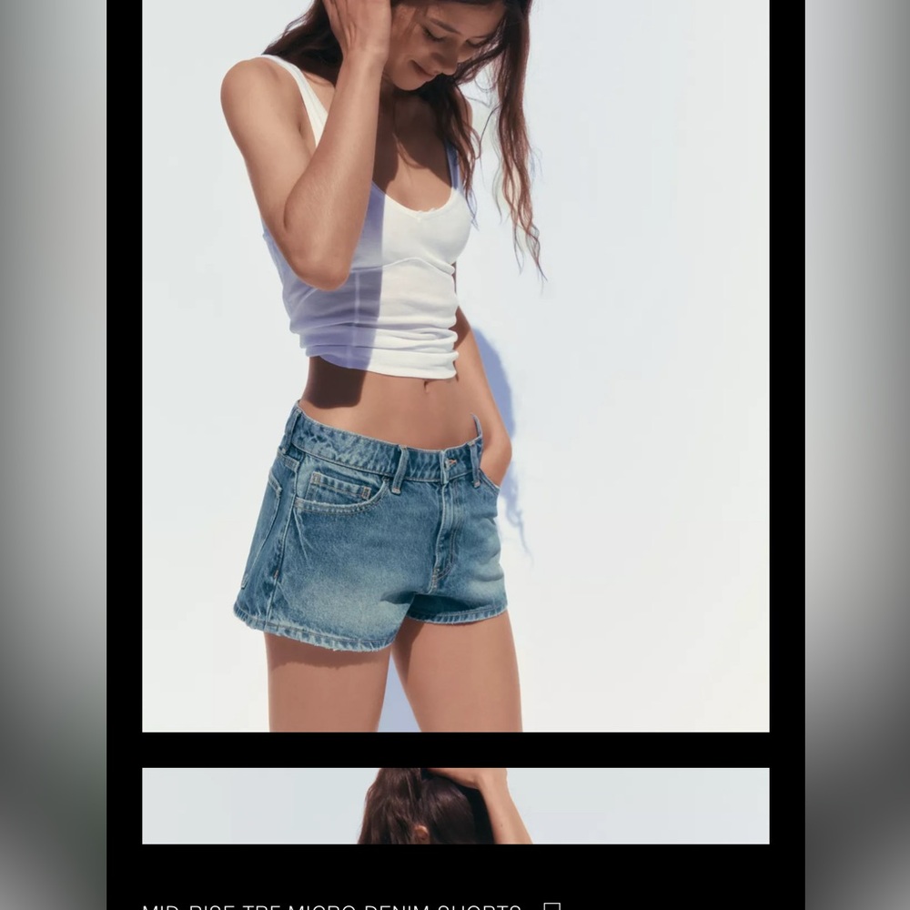 Zara denim micro short